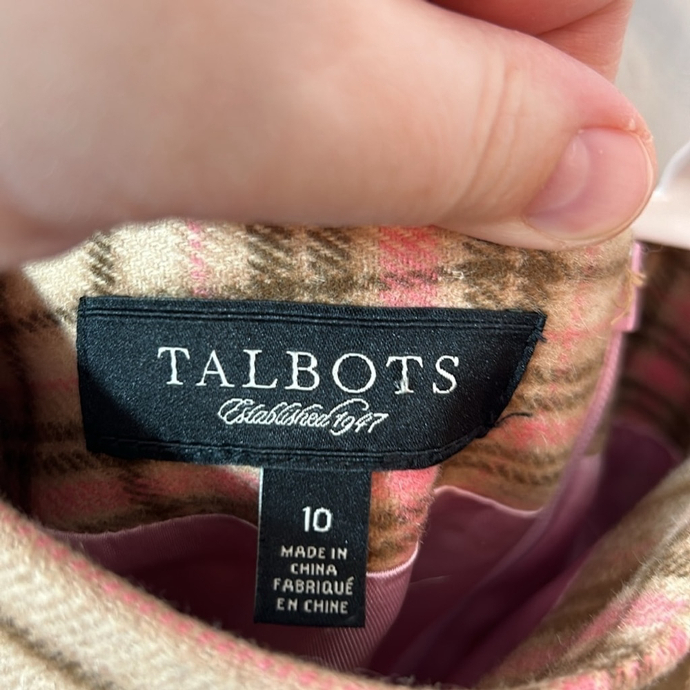 Talbots wool blend plaid mini skirt size 10 - Picture 5 of 7